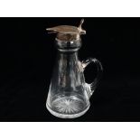 Mappin & Webb silver mounted whisky water jug - A whisky water jug, known as a noggin/chota-peg,