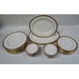 Royal Doulton Clarendon dinner wares - A part dinner service, comprising twelve dinner plates,