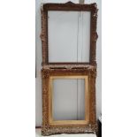 Picture frames - Two giltwood frames, sight size 52 x 42cm, overall size 76 x 65cm and sight size 62