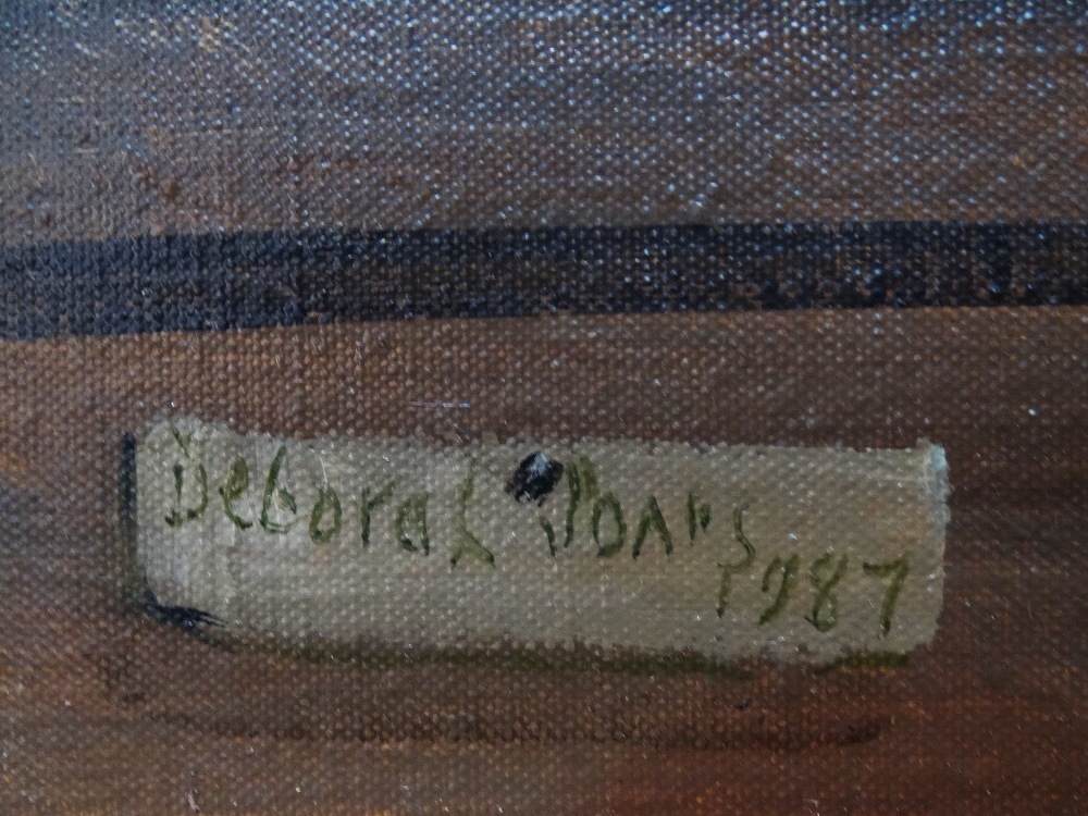 DEBORAH JONES (1921-2012) A Happy Birthday Oil on canvas Signed and dated 1987 Framed Picture size - Image 4 of 6