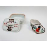 19th century Chinese soap box and cover etc. - A mid to late 19th century Chinese soap box and cover