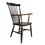 Windsor chair - A late Victorian elm and beech stickback chair.