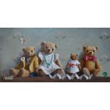 DEBORAH JONES (1921-2012) Teddy Bears And Butterflies Oil on canvas Signed Framed Picture size 30