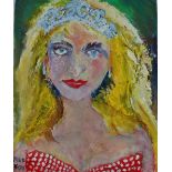 In the manner of FRED YATES (1922-2008) Carnival Queen Oil on board