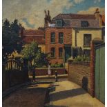 A. G. WILLIAMSON Across The Street Oil on canvas Signed Framed Picture size 47 x 44.5cm Overall size