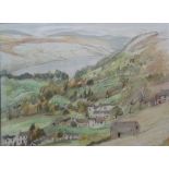 20th Century School Yorkshire Landscape Mixed media Framed and glazed Picture size 52 x 71cm Overall