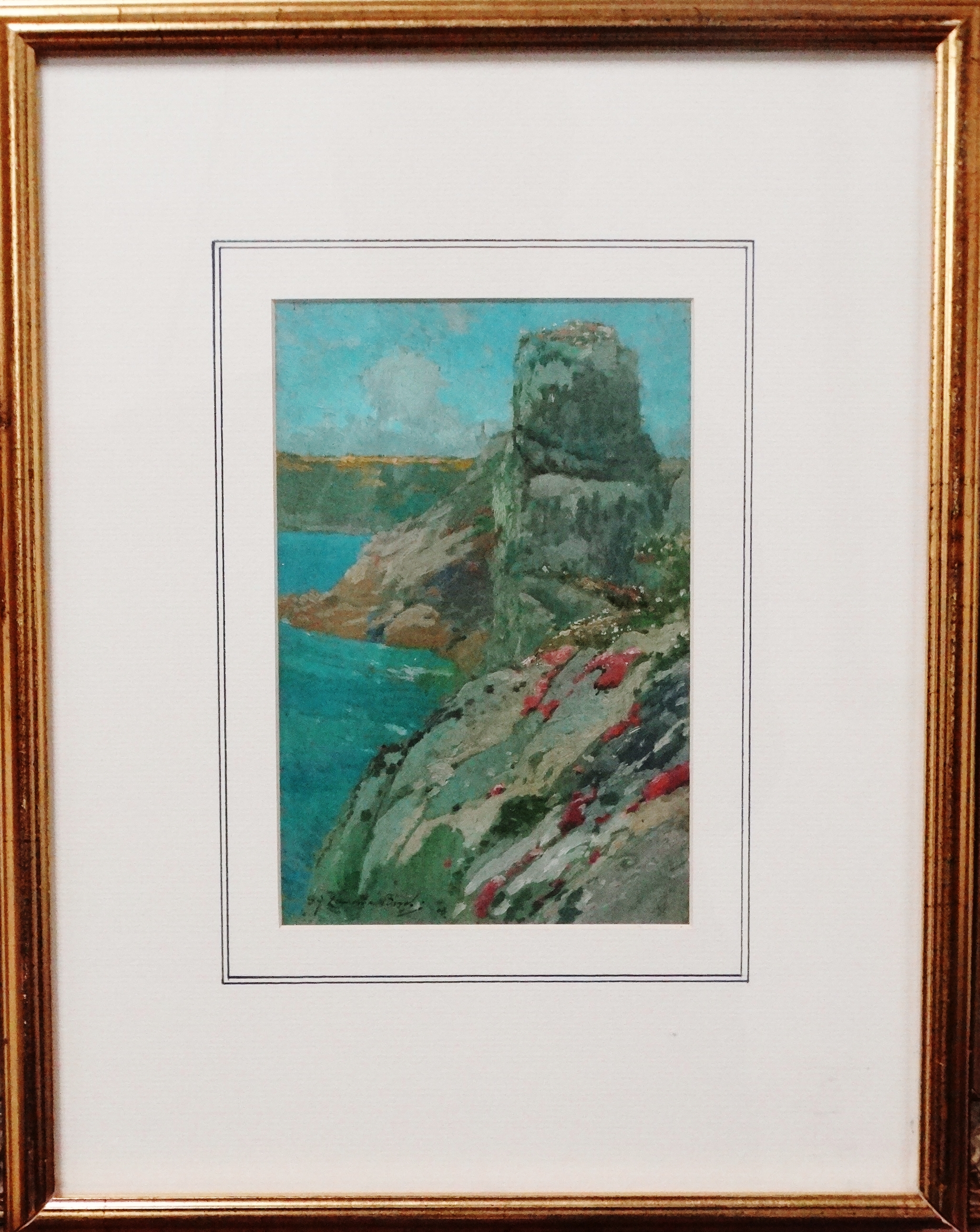 SAMUEL JOHN LAMORNA BIRCH (1869-1955) Coastal View Signed and dated 03 Oil on board Framed and - Image 2 of 4