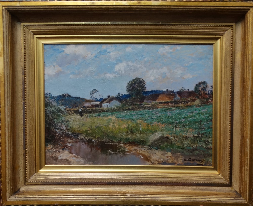 WALTER MCADAM (1866-1935) Country Scene Oil on canvas Signed Framed Picture size 39.5 x 54cm Overall - Image 2 of 4