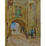 ARTHUR WILDE PARSONS (1854-1931) Old Court Of The Via Molo, Palermo Watercolour Signed and dated