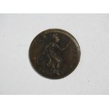 Coins - a Victoria one penny 1892, possible mis-strike.