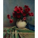 N. BULTIAUW 20th Century Continental School Still Life Chrysanthemums In A Vase Oil on canvas Signed