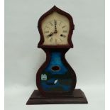 A late 19th century American clock case - by Seth Thomas, fitted with a modern electronic