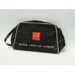 British European Airways Flight Bag - An original BEA flight bag made circa 1964, height 22cm, width