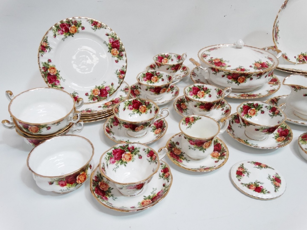 A Royal Albert 'Old Country Roses' part dinner and tea service - including a tureen, teapot, cups, - Image 2 of 5