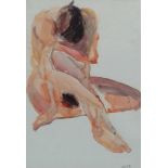 JUDITH KERR Nude I Watercolour Signed lower right Titled to label verso Framed and glazed Picture