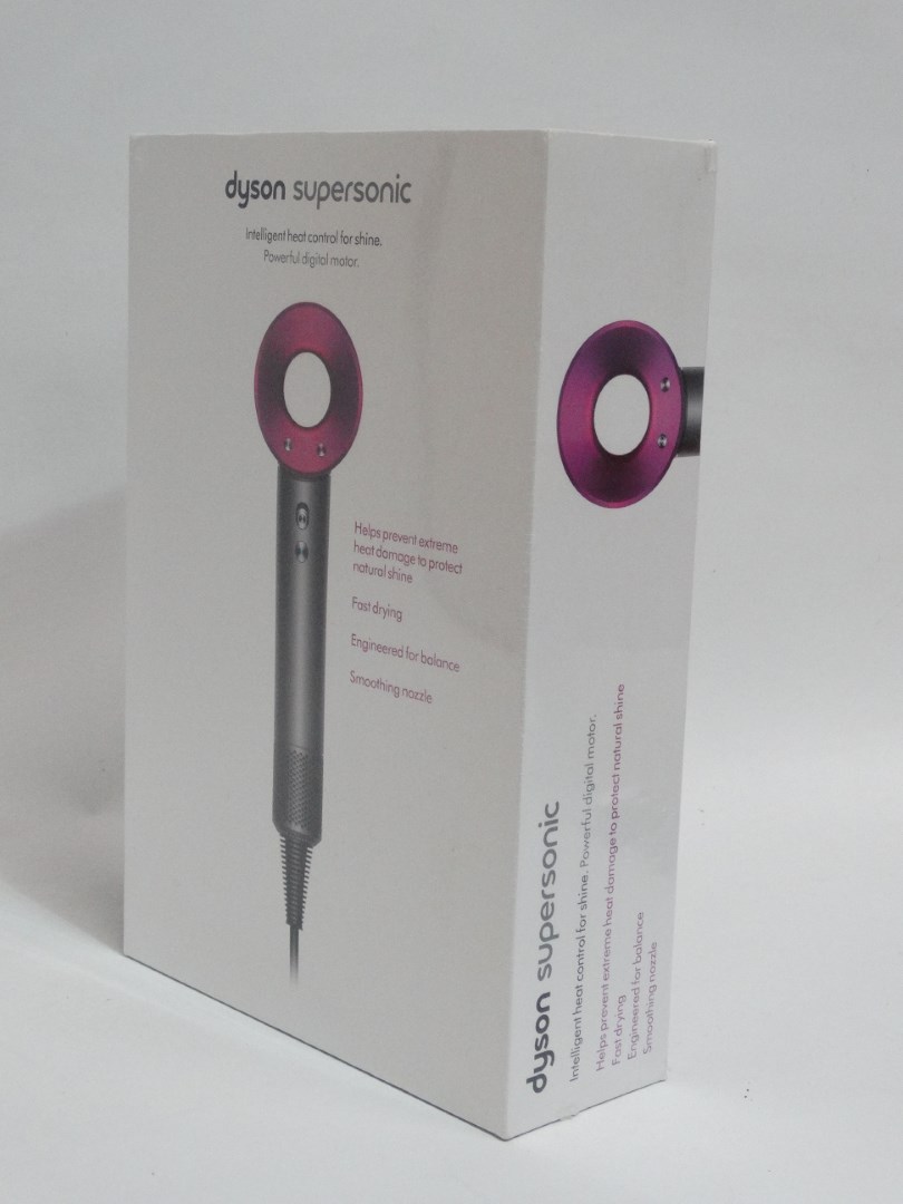 A Dyson supersonic hair dryer - iron and fuchsia, sealed within original box, apparently unused - Image 2 of 4