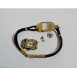 A 18ct yellow gold cased ladies wristwatch.