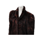 A ladies mink coat - full length of stranded construction