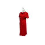 Jaeger dress - a ladies red dress with short sleeves, size medium, length 130cm.