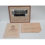 Militaria - A black and white photograph of R.A.F. Roosevelt Squadron, West Kirby, framed and