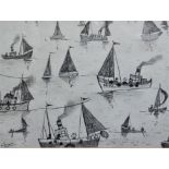 SIMEON STAFFORD (1956) Wind and Sail Day, St Ives Pencil on paper Signed, further signed verso and