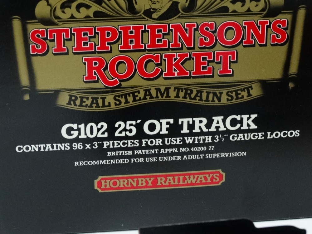 Hornby - A Stephensons Rocket 'G104 Coach' and 'G102 Track Set', each boxed, together with a - Image 5 of 9