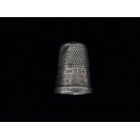 A Victorian nickle thimble - to commemorate Queen Victoria's ascension to the throne and