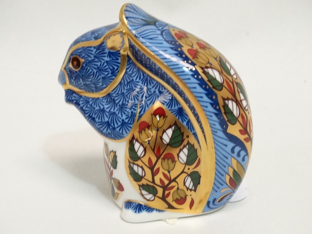 Royal Crown Derby Debenhams squirrel paperweight - decorated in Imari pattern, with a gold - Image 3 of 5