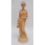 Figure of a Grecian maiden - carrying a ewer, cast resin, height 63cm.