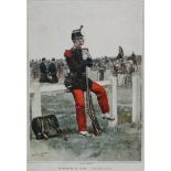 EDOUARD DETAILLE Infanterie de Ligne - Grande Tenue Print Framed and glazed Picture size 27.8 x 19.