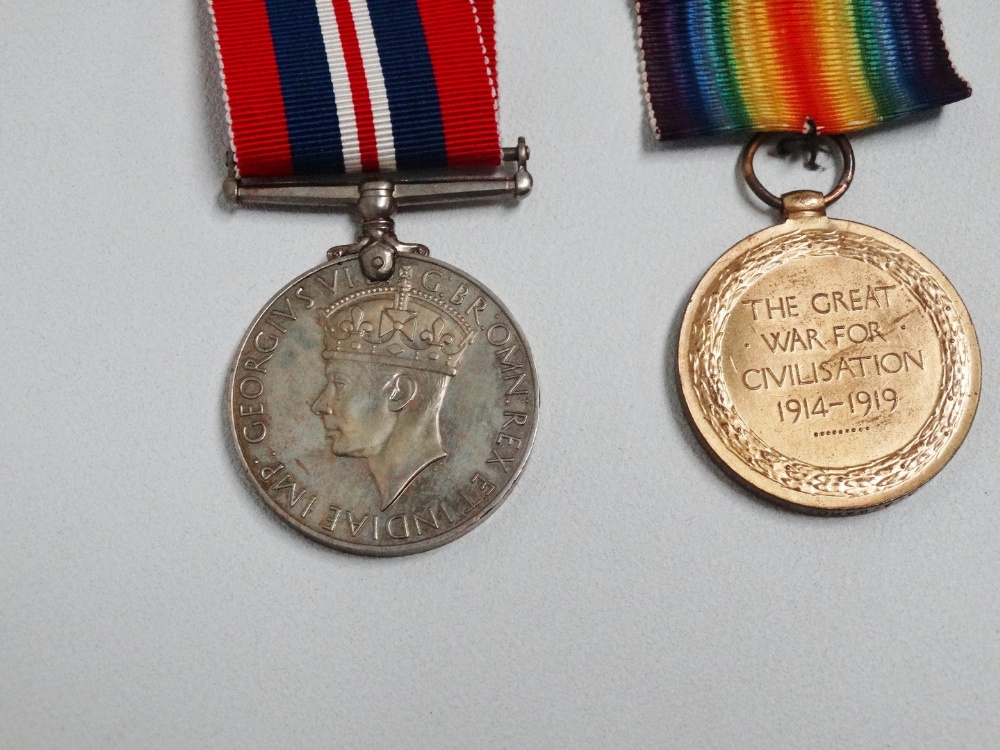 Great War medal - together with a 1914-18 medal, issued to A. A. Ward - Royal Navy, together with - Image 2 of 7