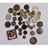 Medallions and tokens - a quantity.