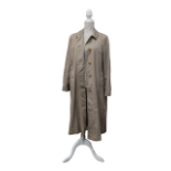 Burberry's ladies trench coat - of traditional cut and colour, length 114cm, collar to hem.