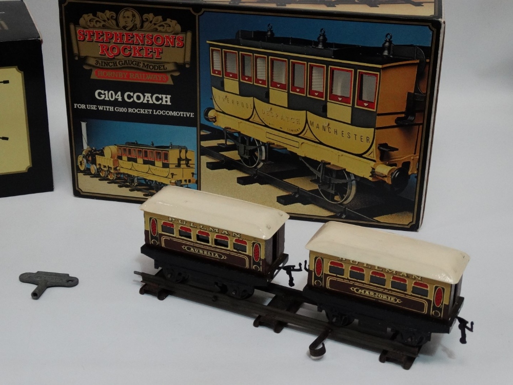 Hornby - A Stephensons Rocket 'G104 Coach' and 'G102 Track Set', each boxed, together with a - Image 3 of 9