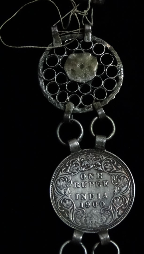 Five Victorian rupee coins - formed into a belt, together with eight Persian 1000 dinar coins, - Image 4 of 4