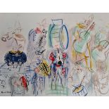 After RAOUL DUFY Carnival Band Lithograph Picture size 34 x 44cm Overall size 37 x 50cm