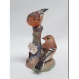 Royal Worcester - 'Chaffinches' No.3364, height 13cm.
