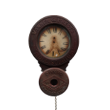 An unusual late 19th century advertising drop-dial wall clock - made for Vanner's & Prest's '