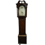 A. Roper - 30 hour longcase clock, with a cream painted dial set out with Arabic numerals