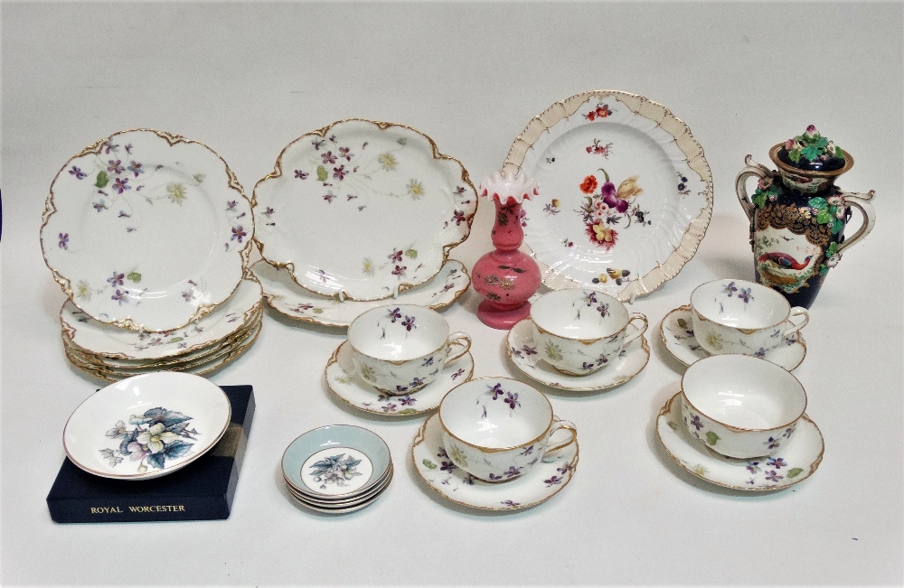 Assorted ceramics - to include, a Booths pot and cover gilt decorated with a peacock and roses,