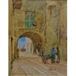 ARTHUR WILDE PARSONS (1854-1931) Piazza, S Giorgio Del Jenovesi, Palermo Watercolour Signed and