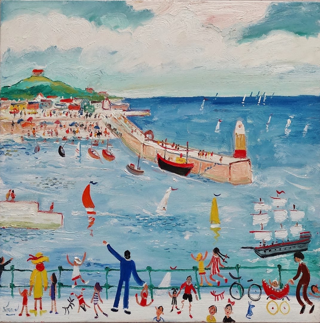 SIMEON STAFFORD (1956) St Ives Oil on canvas Signed, further signed verso and dated 17/6/11 Picture