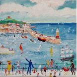 SIMEON STAFFORD (1956) St Ives Oil on canvas Signed, further signed verso and dated 17/6/11 Picture