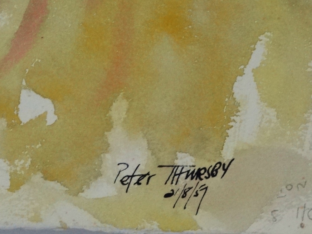 PETER THURSBY (1930-2011) Head Watercolour Signed and dated 2/8/59 Picture size 58 x 38cm - Image 2 of 3