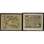 JOHANNES BLAUE (1596-1673) Map of Brittany, later copy Framed and glazed Picture size 38 x 52cm