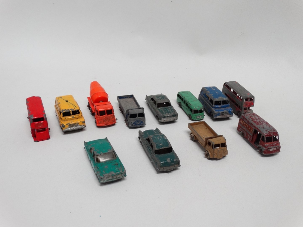 Moko Lesney Matchbox vehicles - to include No. 25 Bedford Dunlop van, No. 42 Bedford Evening news