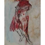 KATE WALTERS (XX-XXI) Stabat Mater Mixed media on paper Signed and dated 06 lower left Framed and