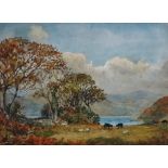 F.W. BATES 19th/20th Century British School Barmouth Estuary Watercolour Signed and titled verso