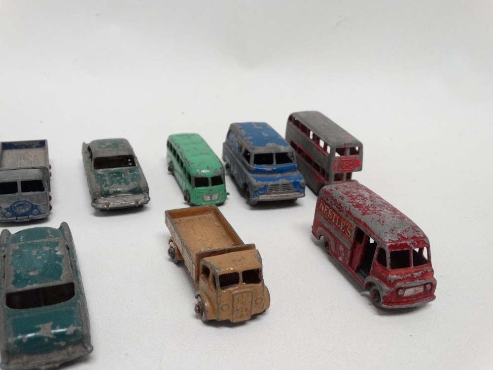 Moko Lesney Matchbox vehicles - to include No. 25 Bedford Dunlop van, No. 42 Bedford Evening news - Image 3 of 6