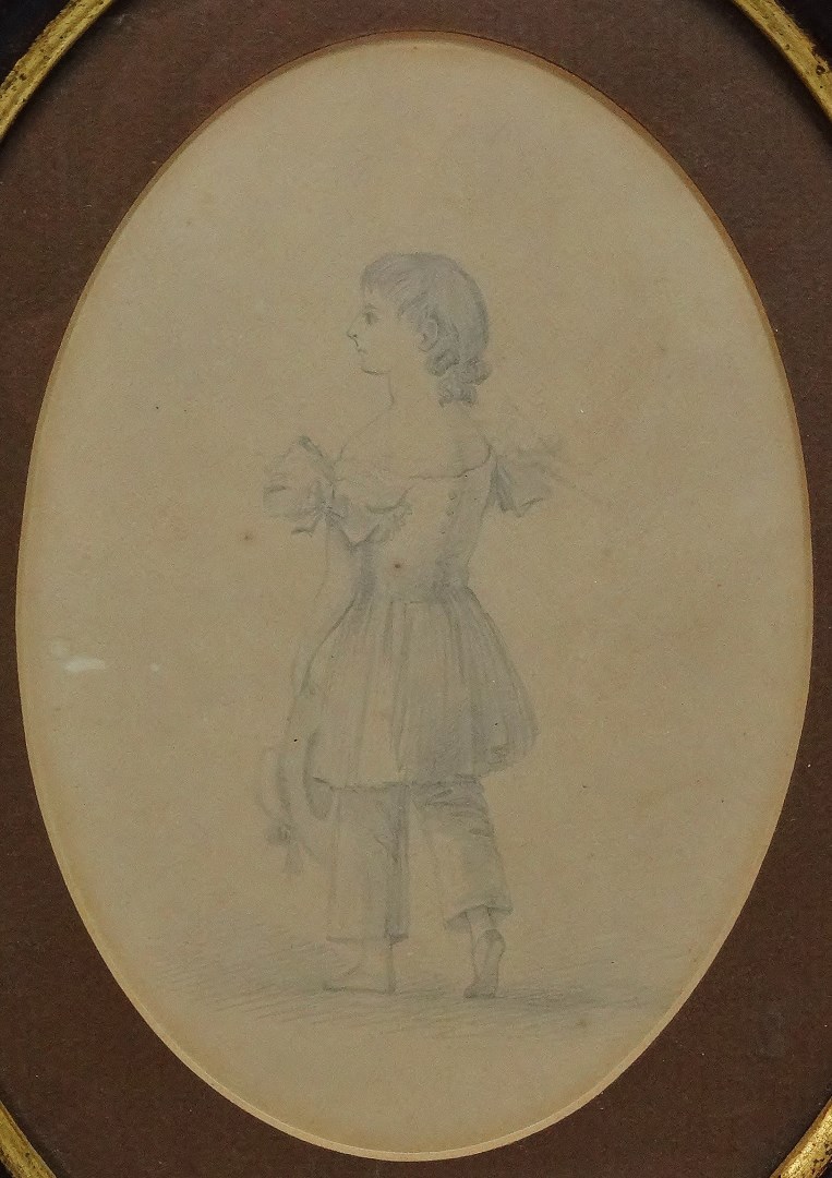 W.J.E.R. AUGUST 19th Century English School A portrait of Benjamin Sherard Clay Pencil on paper Oval - Image 2 of 4